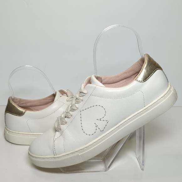Kate Spade New York Angelise white leather sneakers womans size 8 EU 38.5 - Picture 10 of 16